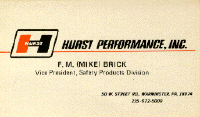 Mike Brick - with his Jaws of Life Business Card